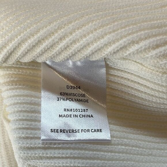 NWT Alexia Admor | Ivory Gemma Knit Long Sleeve Gold Button Stretch Mini Dress S - Picture 11 of 12